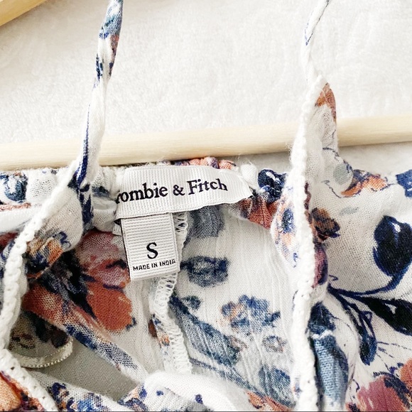 A&F Floral Print Surplice Halter Tank Top - Picture 11 of 12